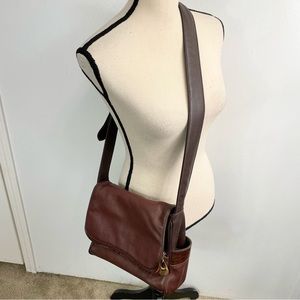 VTG Carriage House Leather Saddle Bag Crossbody